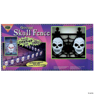 gothic skull light up fence~fm58468