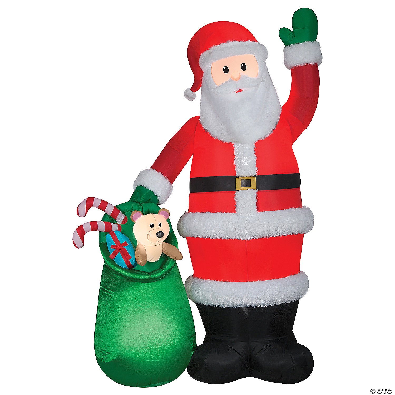airblown& 174 luxe santa with toy bag 107 inflatable christmas outdoor yard decor~ss118299g