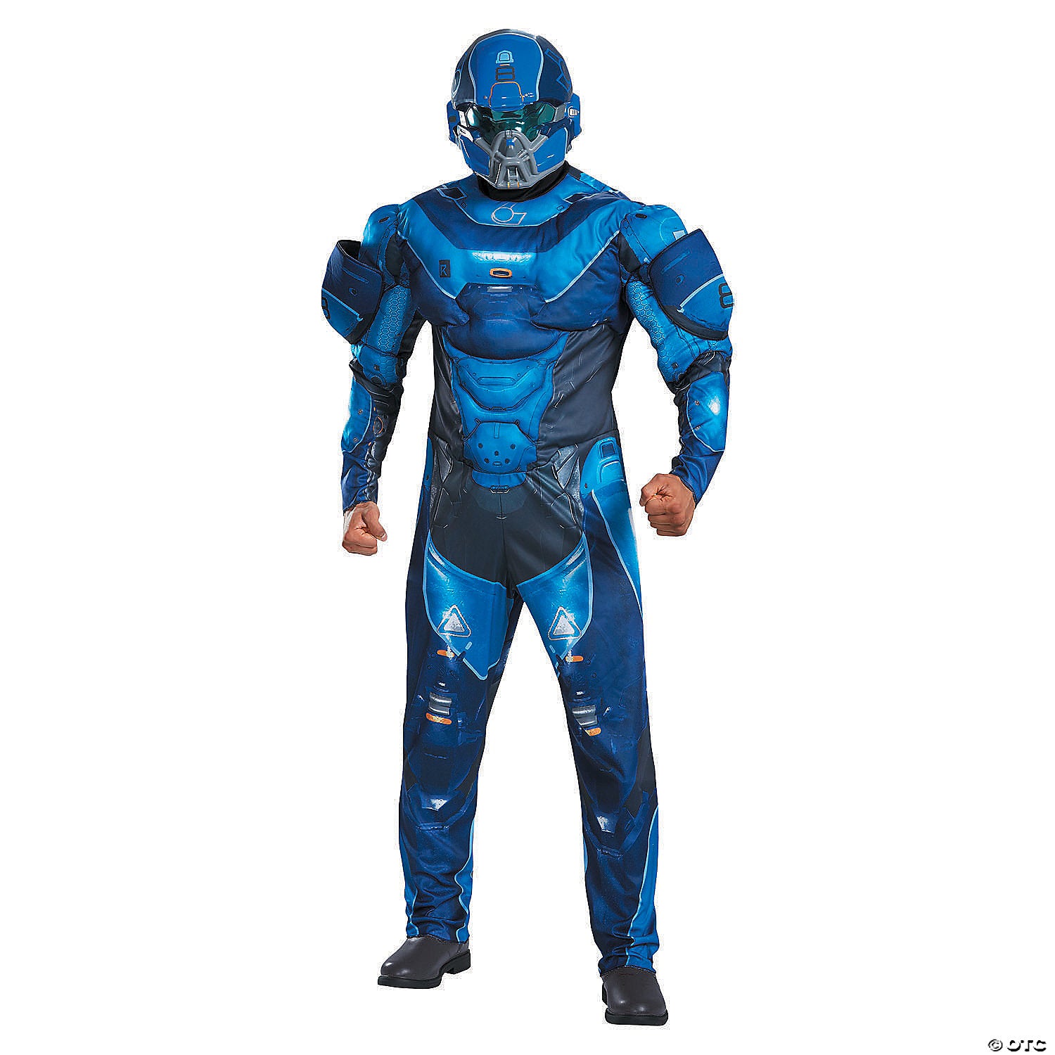 men s plus size deluxe halo blue spartan costume 2xl~dg97561c