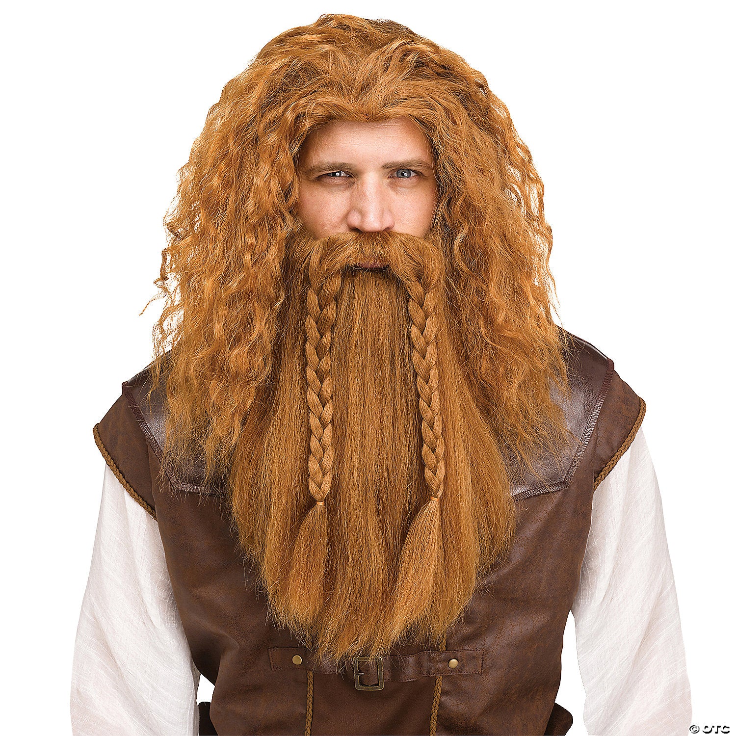 men s auburn viking wig & beard set~fw92283au