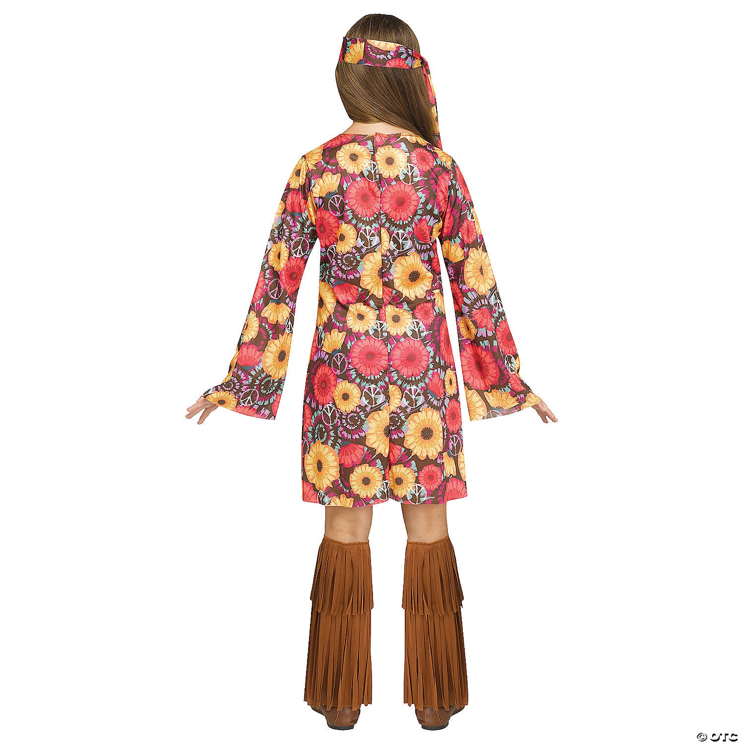 kids flower power hippie costume medium 8 10~fw127332md-a02
