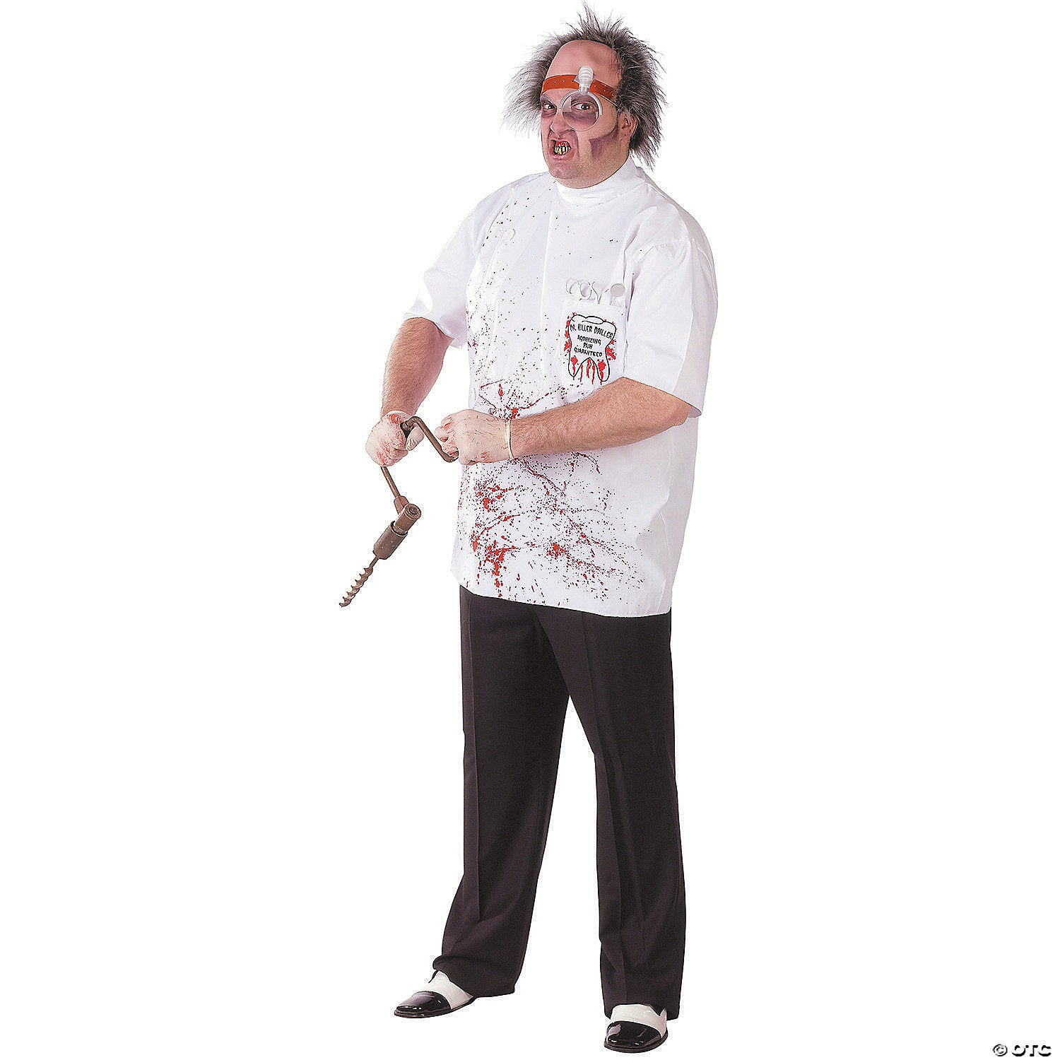 men s plus size dr killer driller dentist costume~fw130365