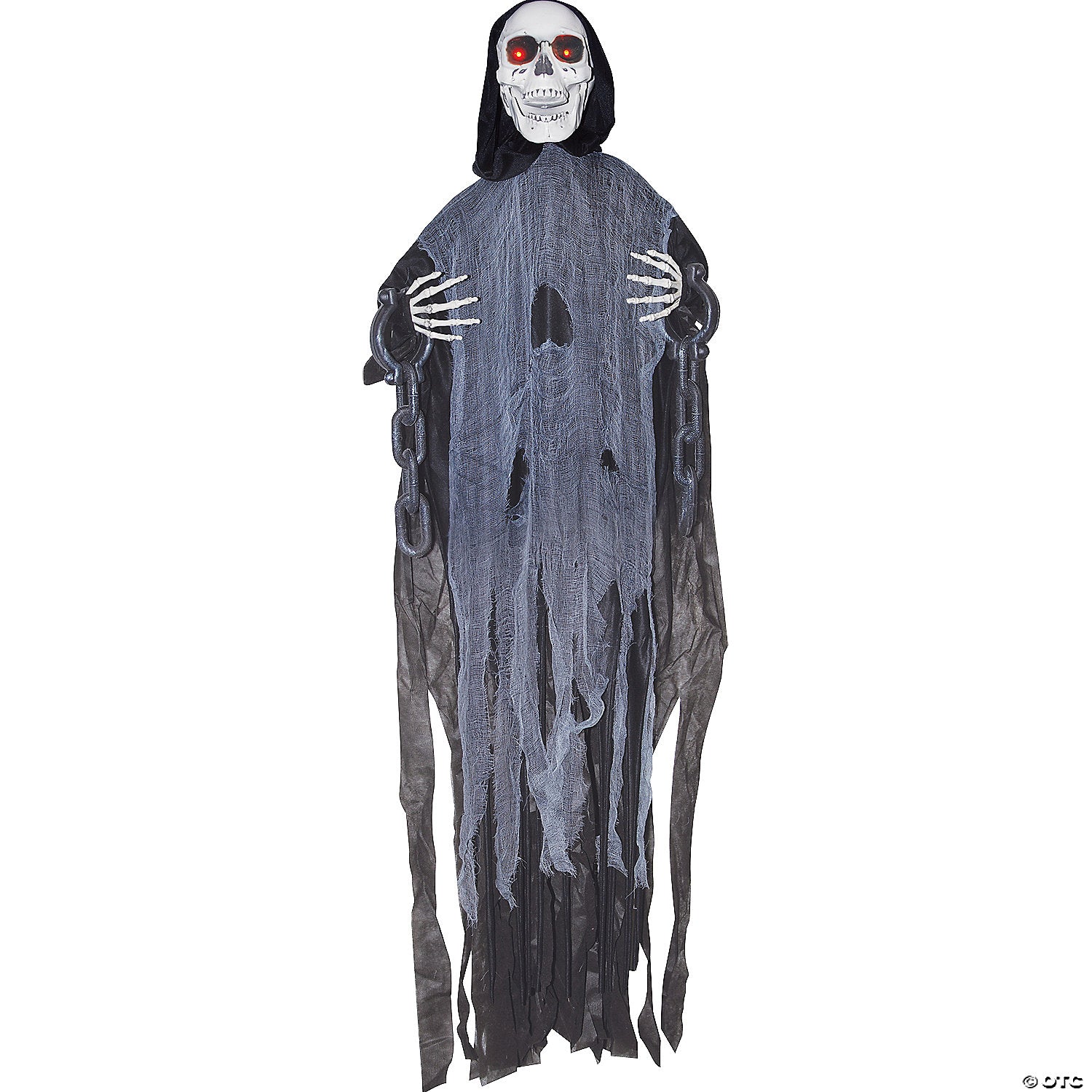 60 animated light up hanging ghost skeleton in chains halloween decoration~ss74802-a06