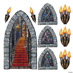 castle stairway plastic wall accents~bg00912