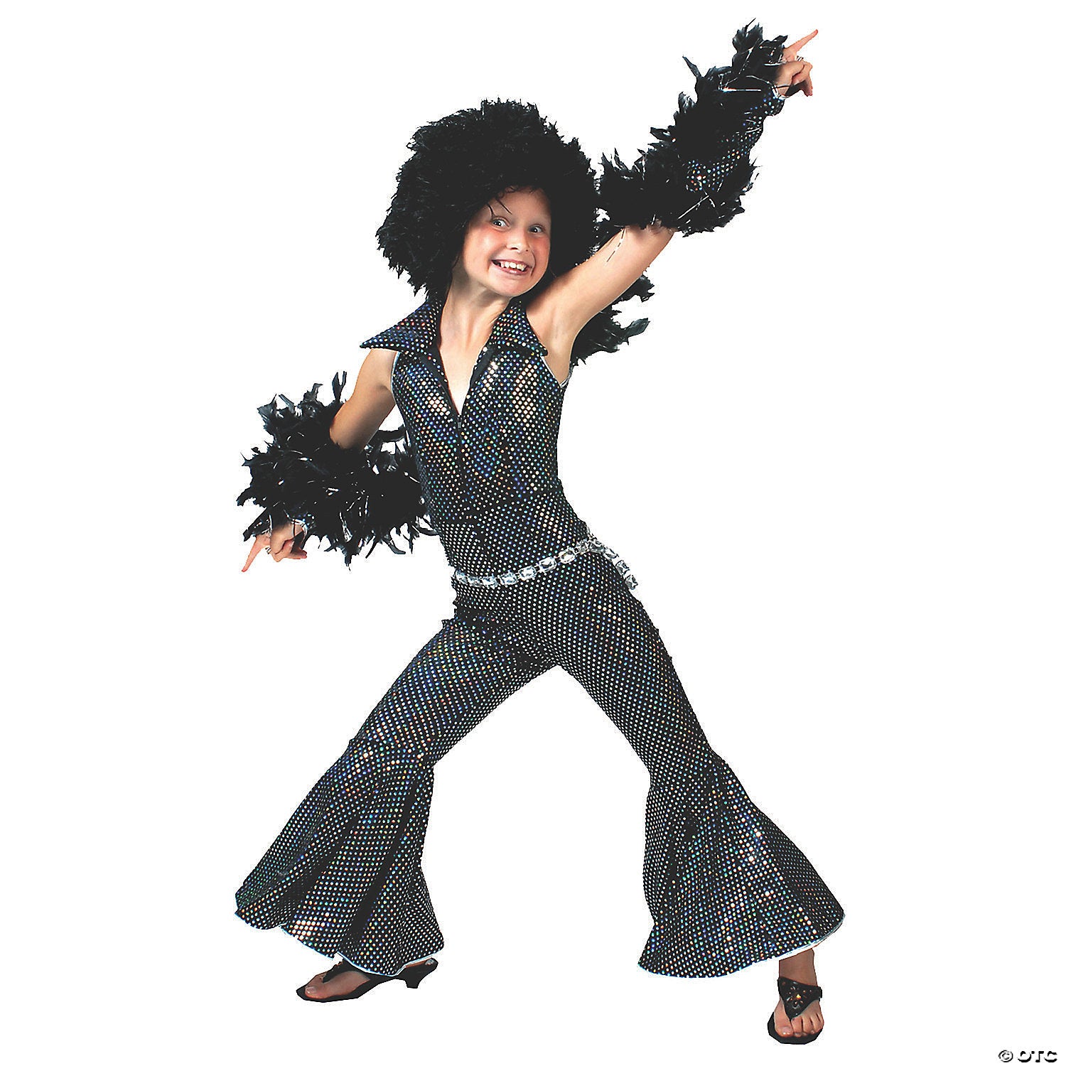 girl& 8217 s boogie disco costume large~ff742888
