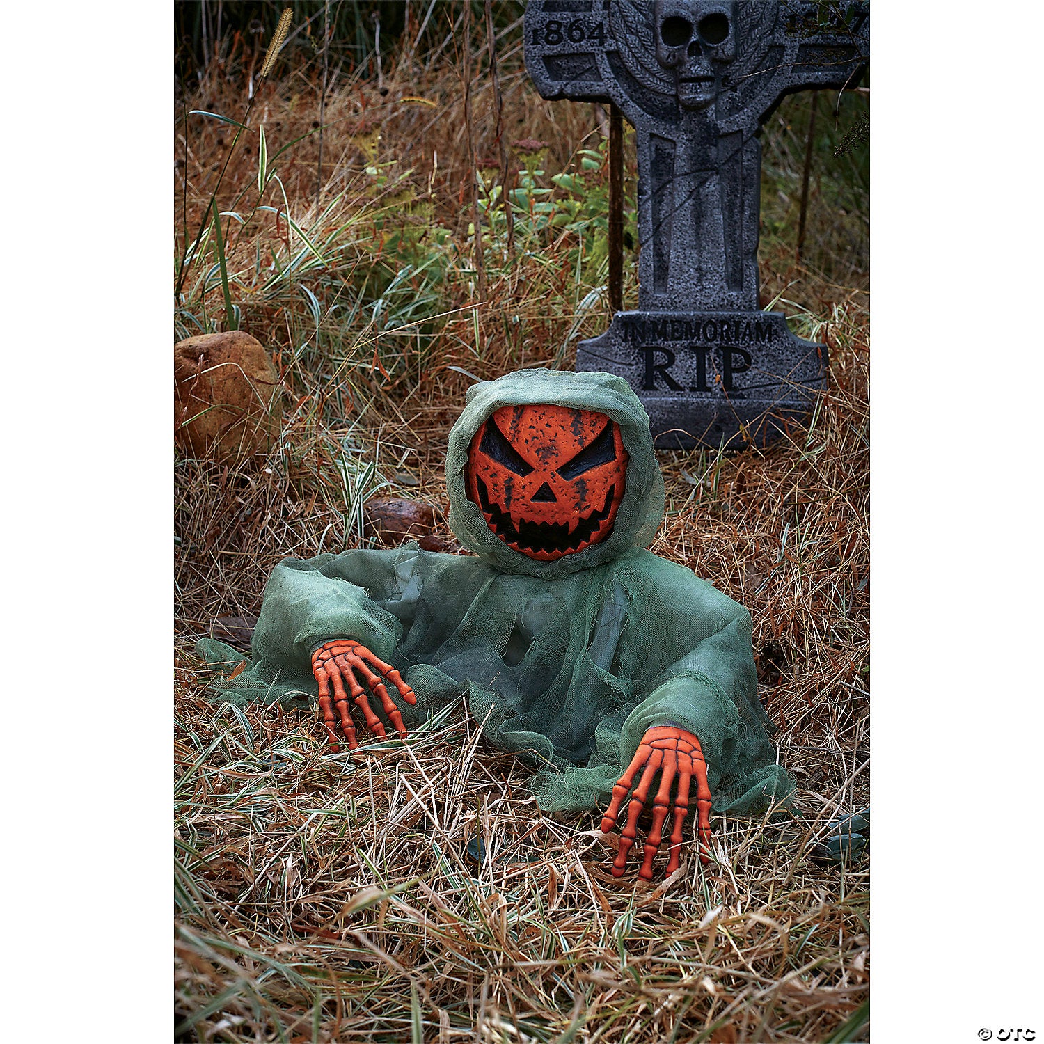 hooded pumpkin grave breaker decoration~fw91100p
