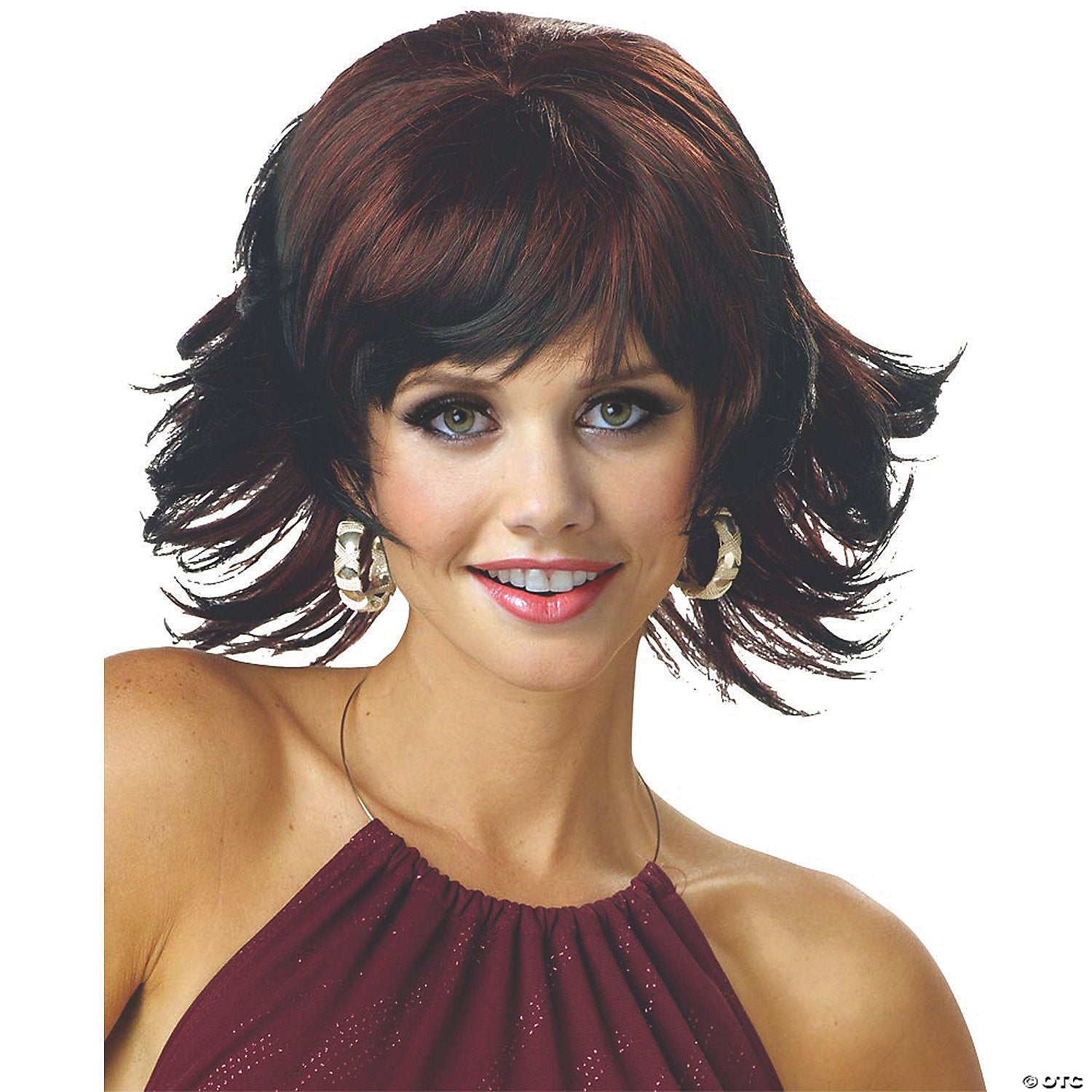 brown short flip wig~mr177028