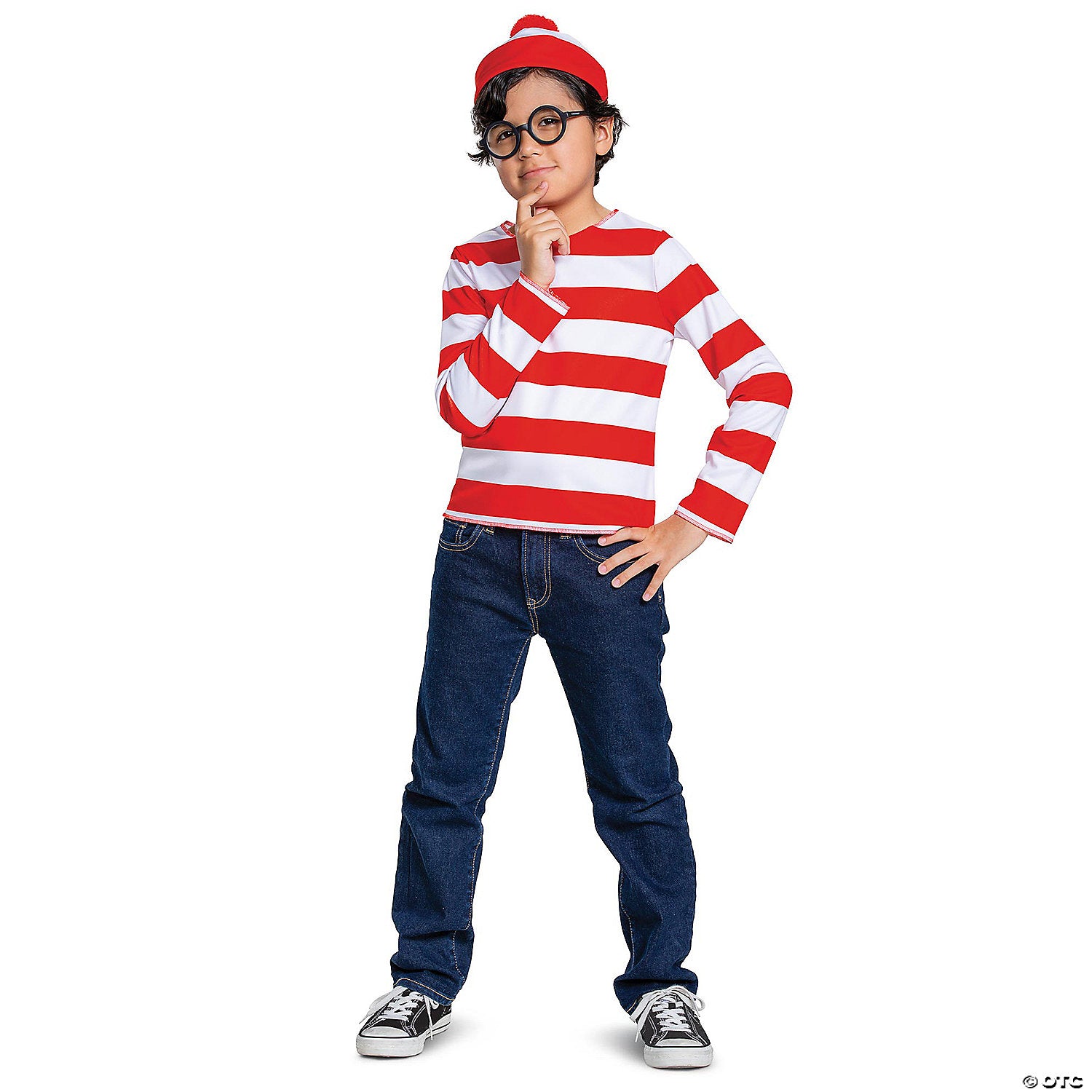 kid& 8217 s classic where& 8217 s waldo costume medium~dg119499k