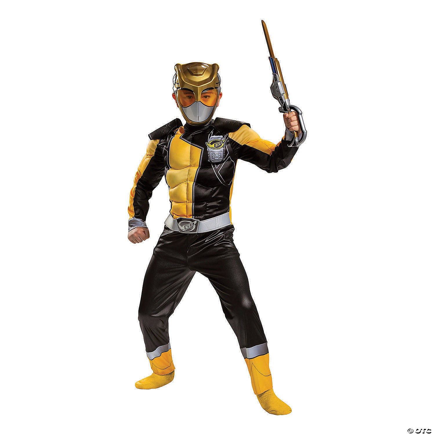 boy s classic muscle mighty morphin gold ranger costume large~dg104779g