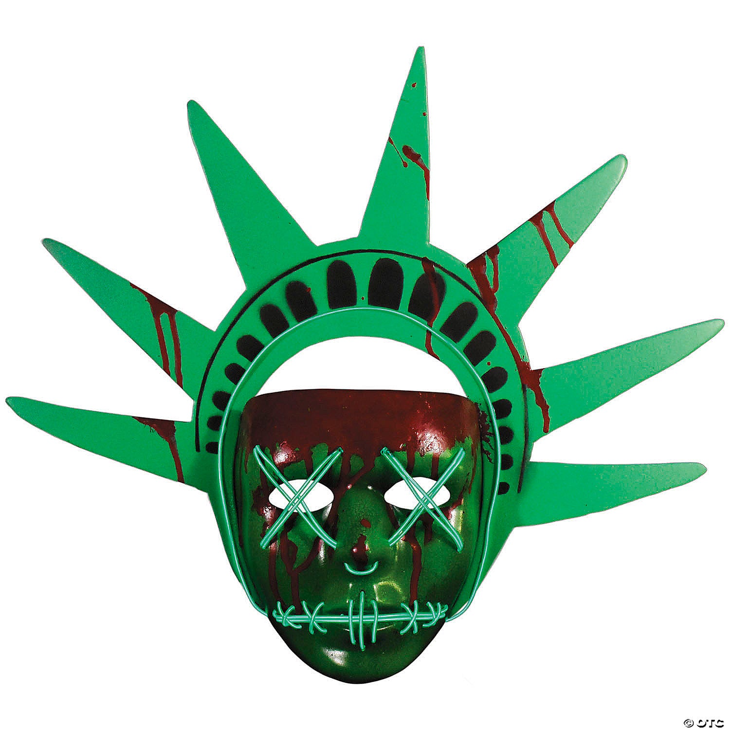 adults the purge& 8482 lady liberty light up mask~mabzus100