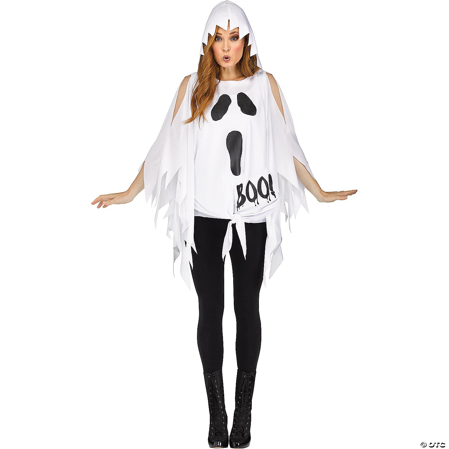 adult ghost print poncho~fw90550g