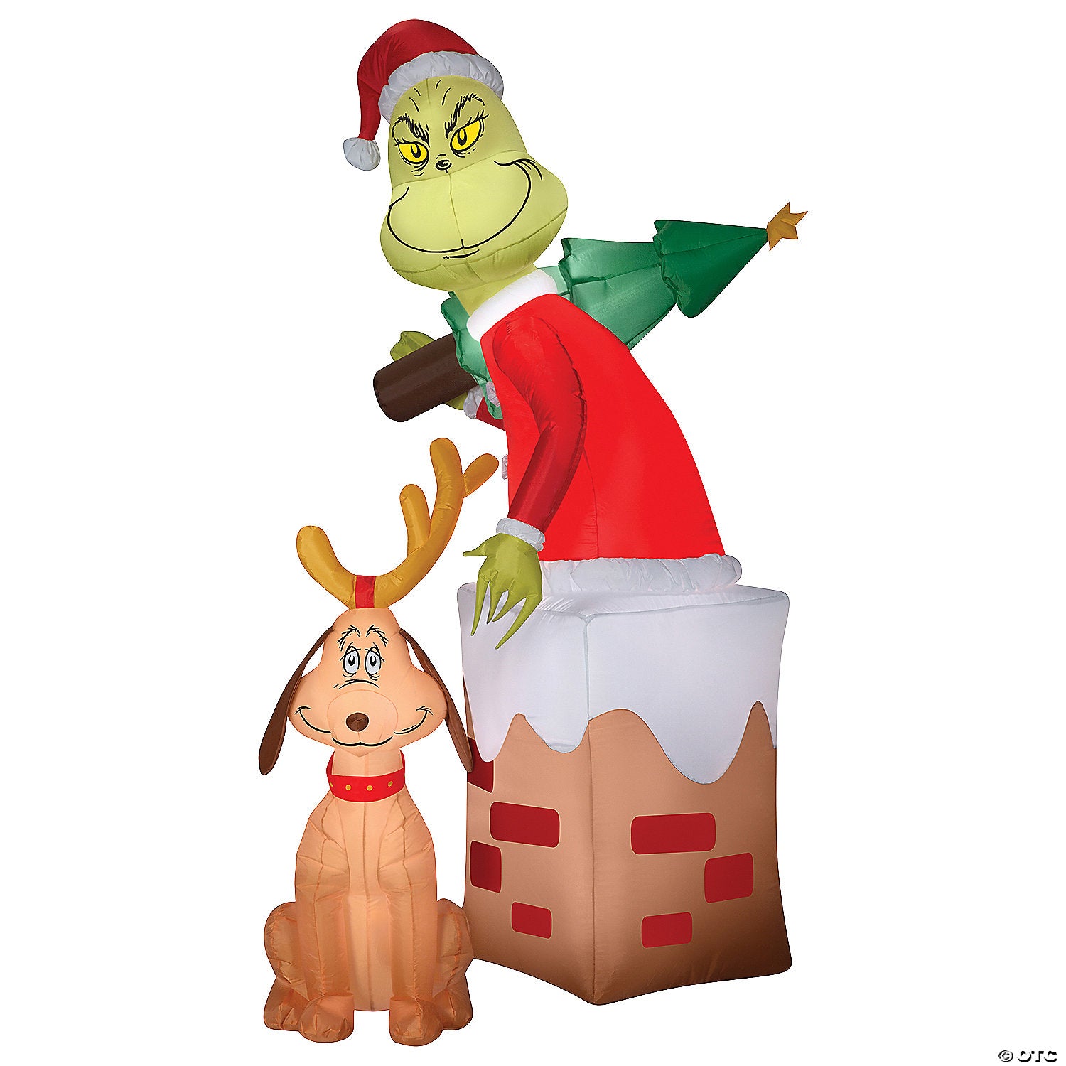 airblown& 174 grinch in chimney with max 40 inflatable christmas outdoor yard decor~ss882562g