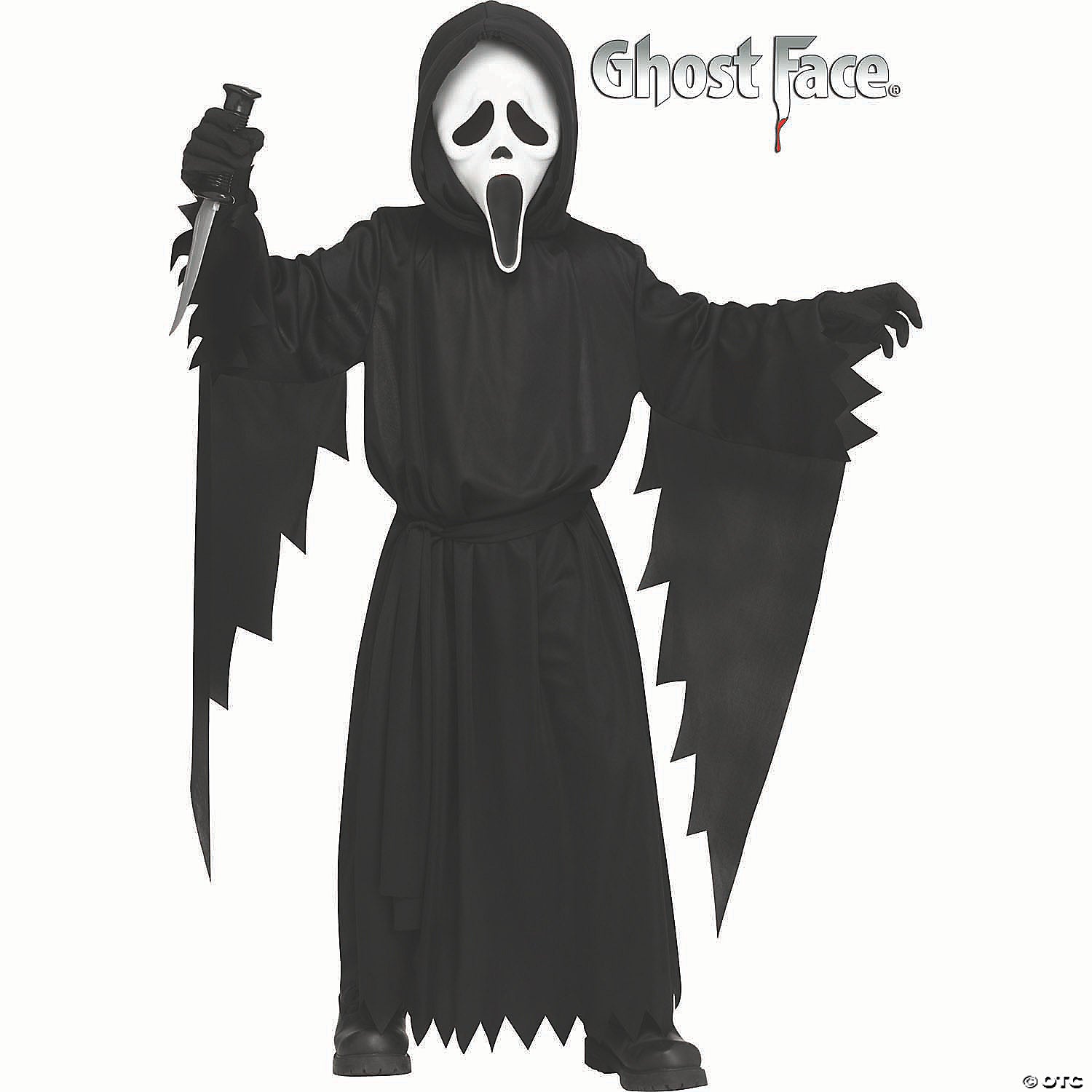 toddler ghost face& 174 black polyester robe with mask costume extra large 14 16~fw135861xl