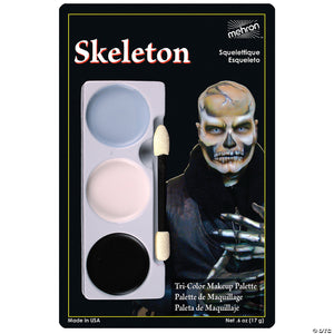 mehron skeleton tri color makeup palette~dd451
