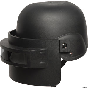 kids black s w a t helmet with face mask~ur30059