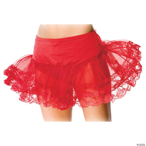 lace trimmed petticoat red~ua8999rd
