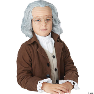 kids white benjamin franklin wig~cc70751