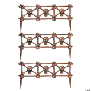 rust skull graveyard fence halloween decoration~fw91454r-a01