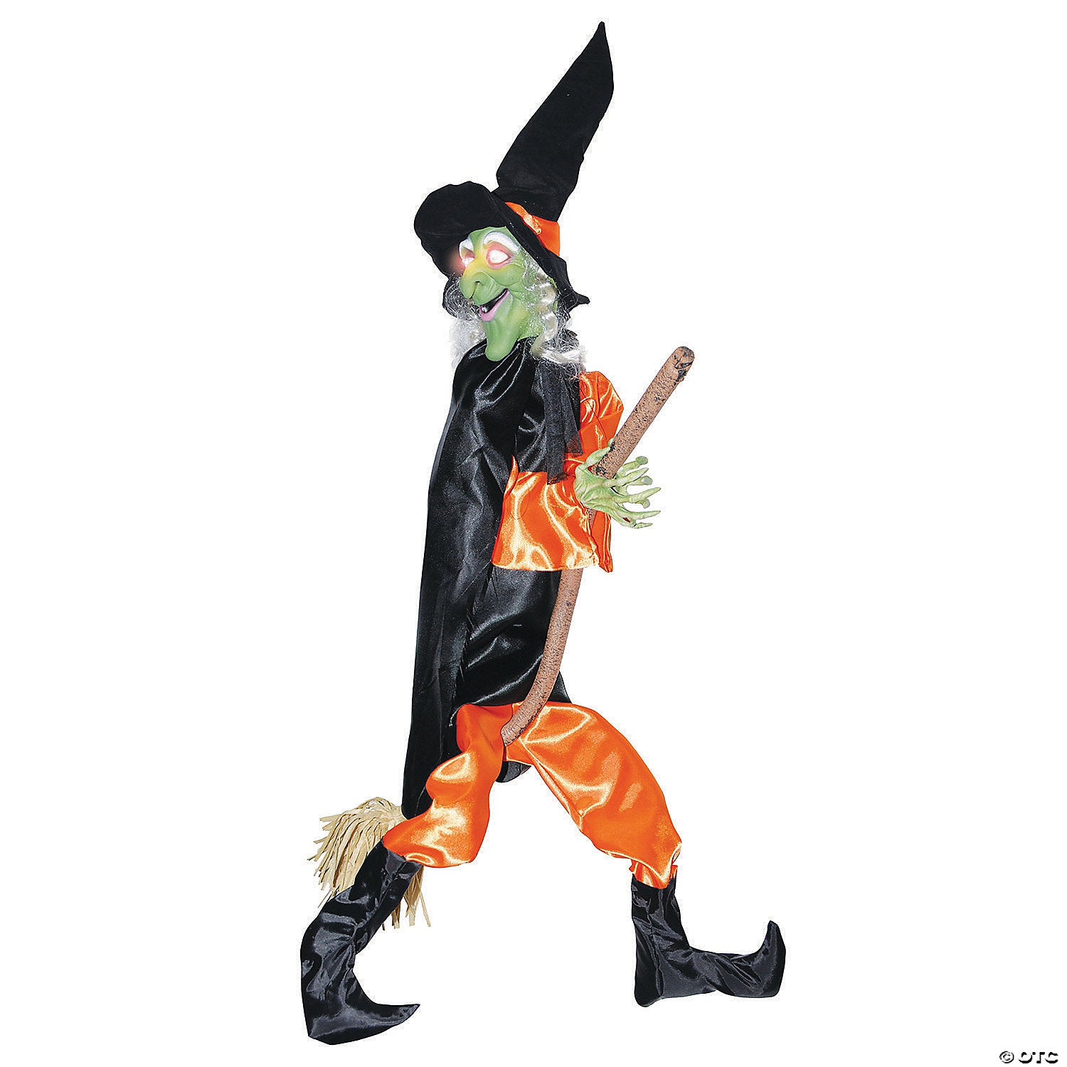 48 hanging leg kicking witch with broom halloween decoration~ss83234-a06