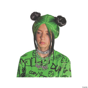 kid s billie eilish double bun wig~dg112619-a01