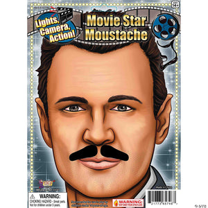 adults black classic hollywood mustache~fm65746