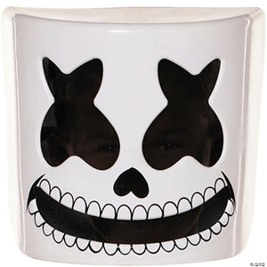 kids marshmello skeleton plastic half mask one size~fw93563