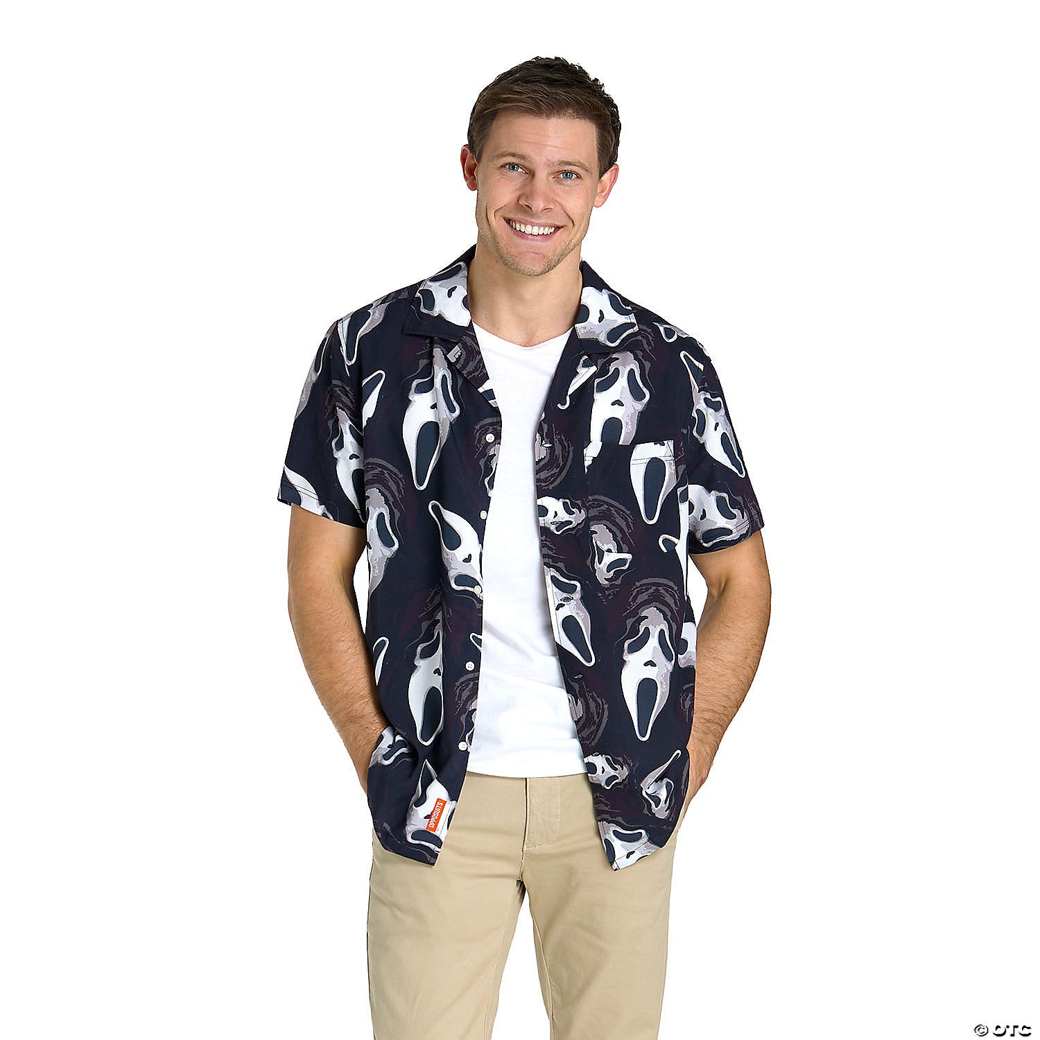 men s ghost face& 8482 short sleeve shirt medium size 40 43~osmh1021md