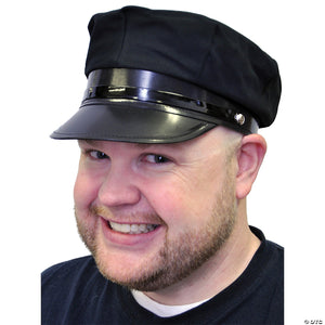 adults black chauffeur hat~gc183