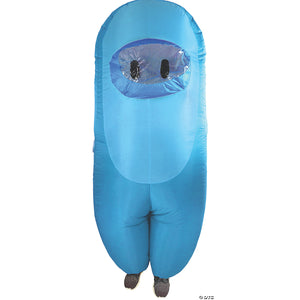 kids cyan inflatable crewmate killer costume~sh21146