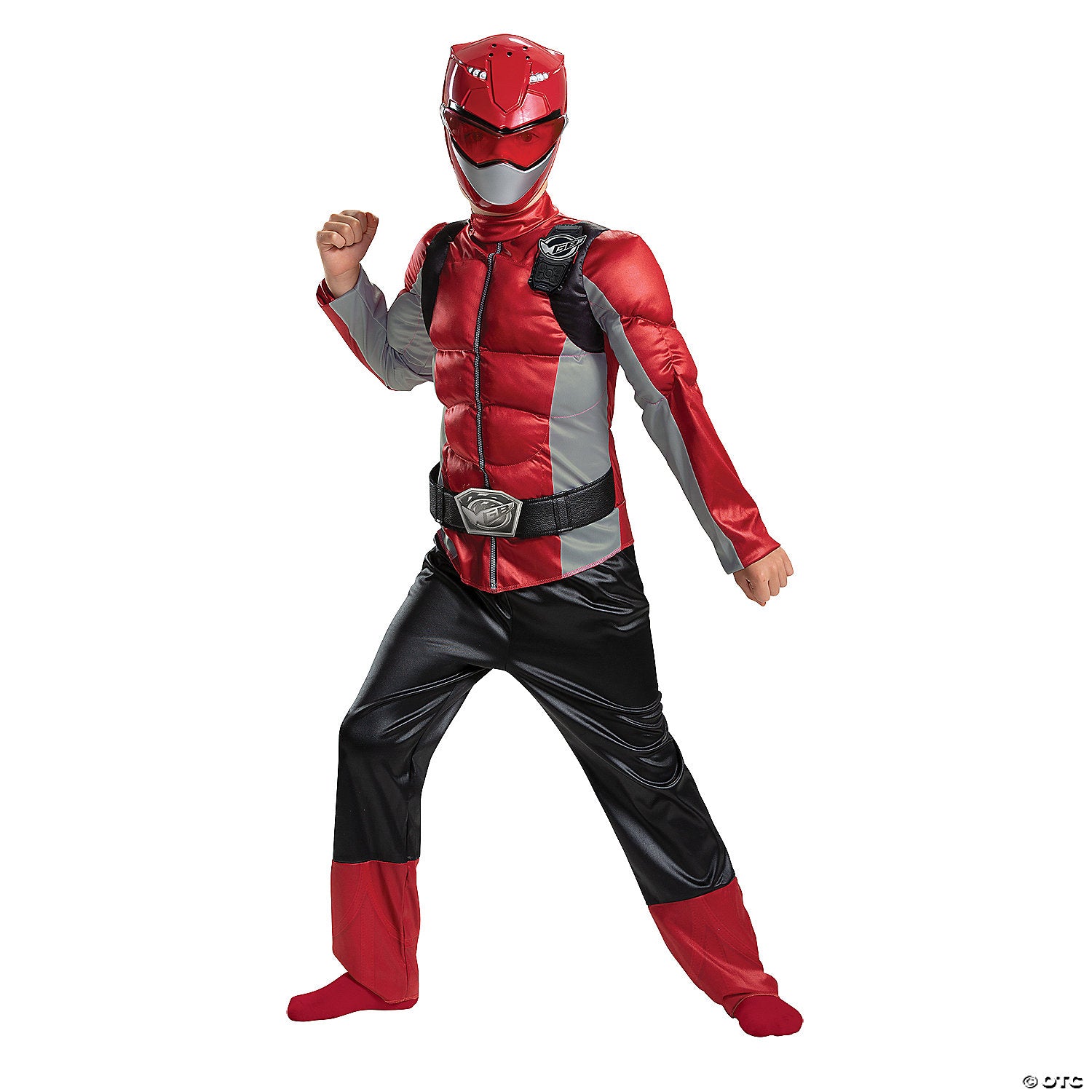 boy s red ranger muscle costume beast morphers~dg13434l-a02