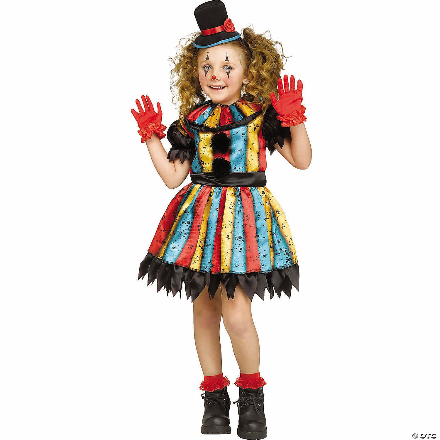 toddler colorful carny clown dress halloween costume extra large 4 6~fw127081xl