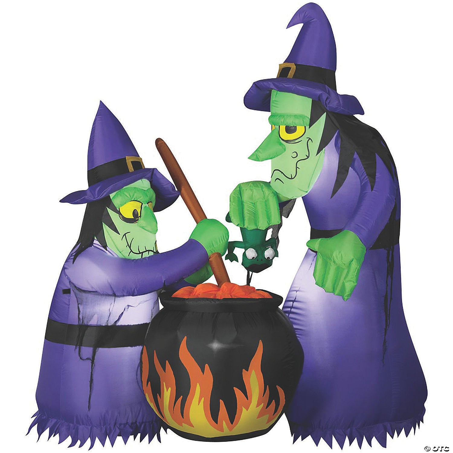 6 blow up inflatable double bubble witches with cauldron outdoor yard decoration~ss64022g