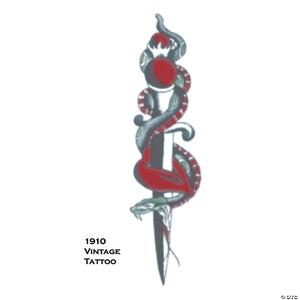 tattoo vintage snake with dagger~df104
