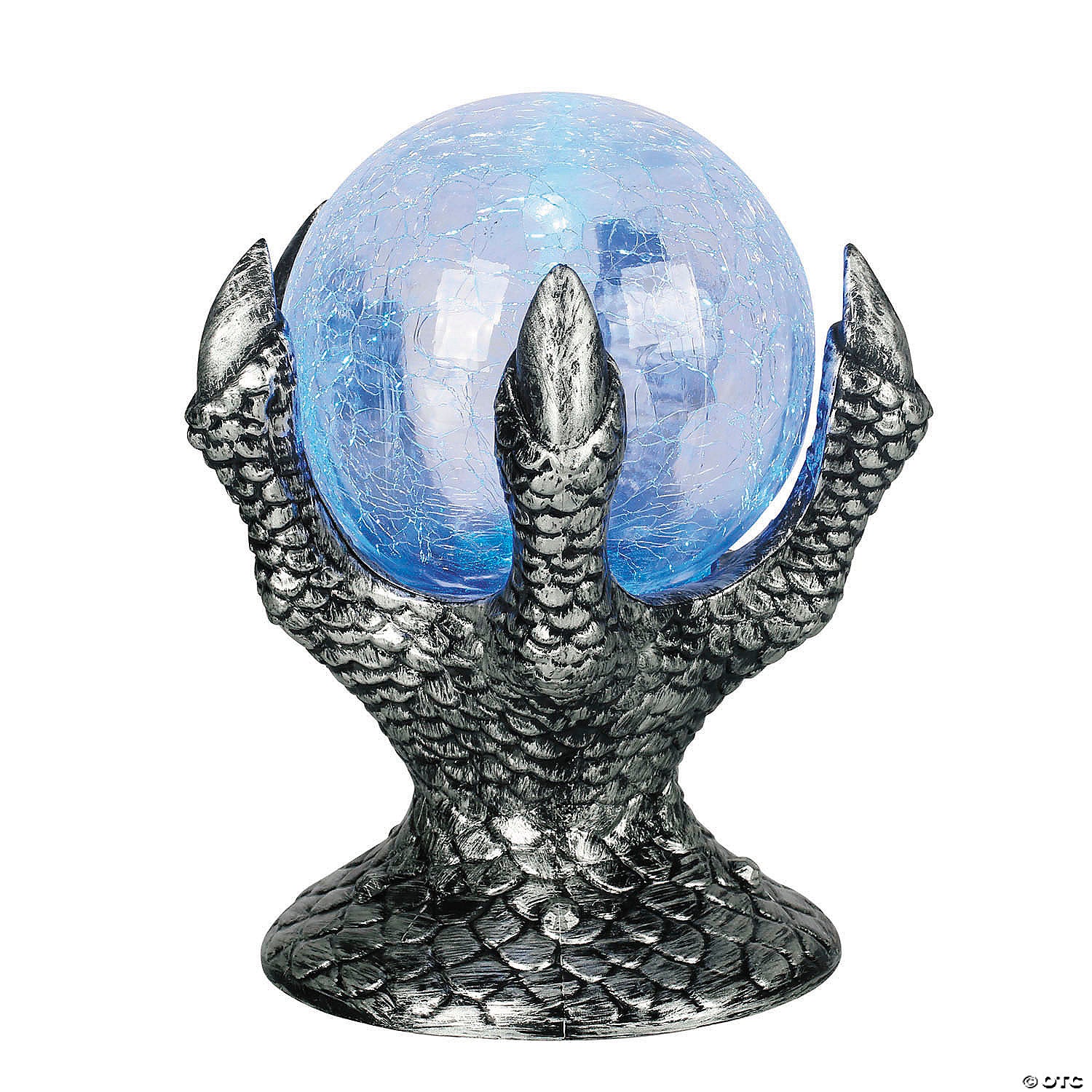 2 light up mystic crystal ball on hand halloween tabletop decoration~sew81870