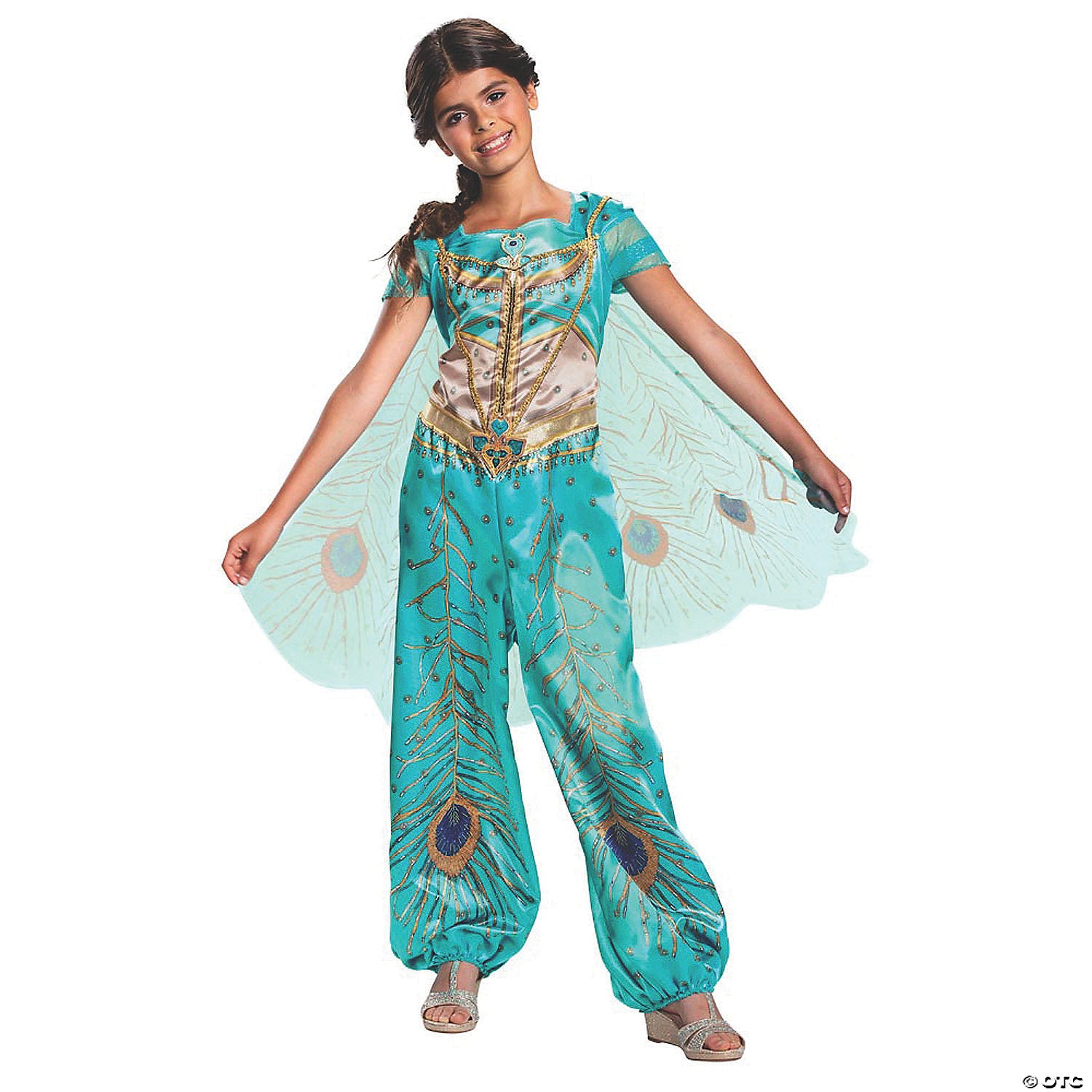 girl s classic aladdin& 8482 live action teal jasmine costume small~dg22430k