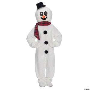 adults snowman suit with mascot head medium 8 10~ae1282md