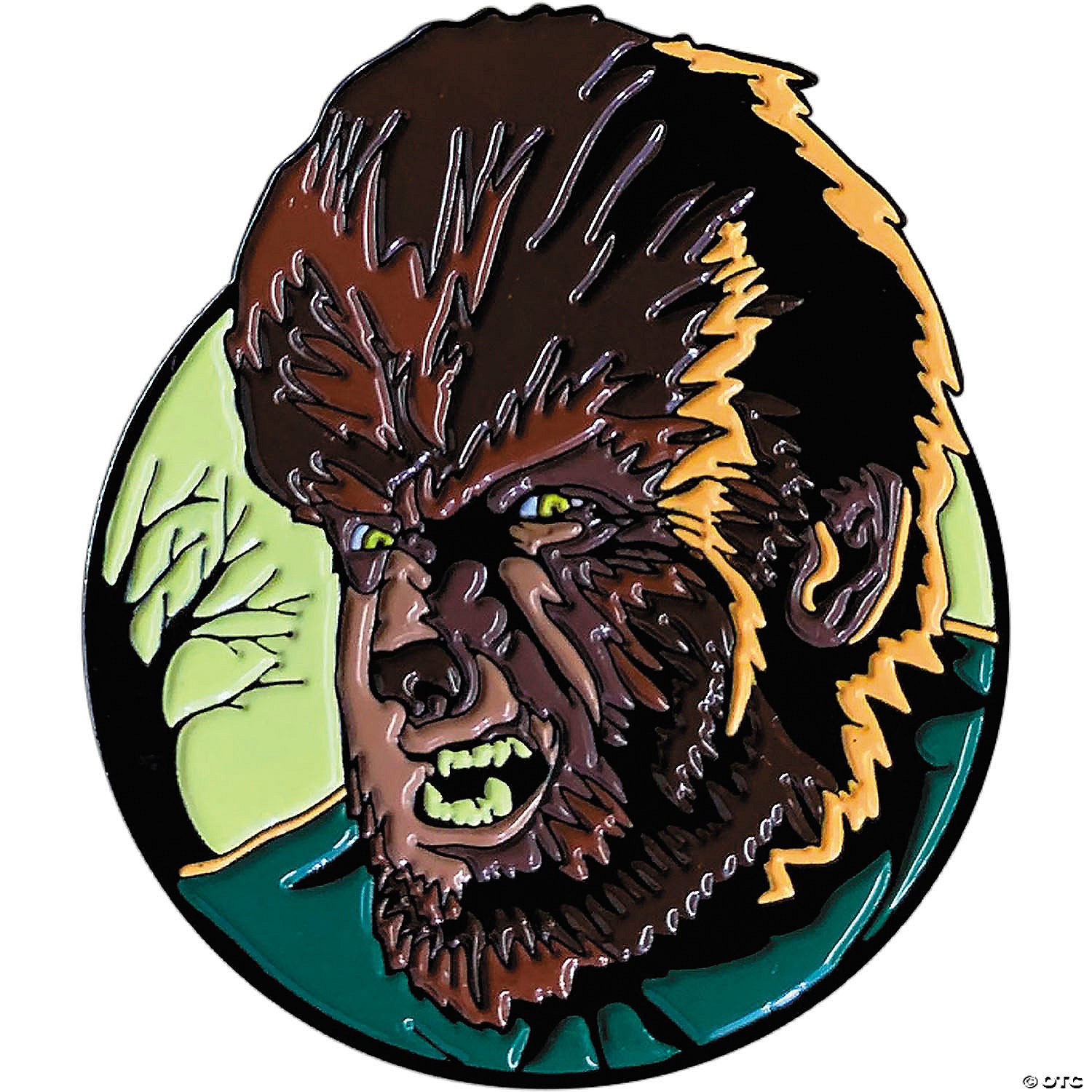 4 the wolf man& 8482 wolf man character face full color enamel pin~masfce100