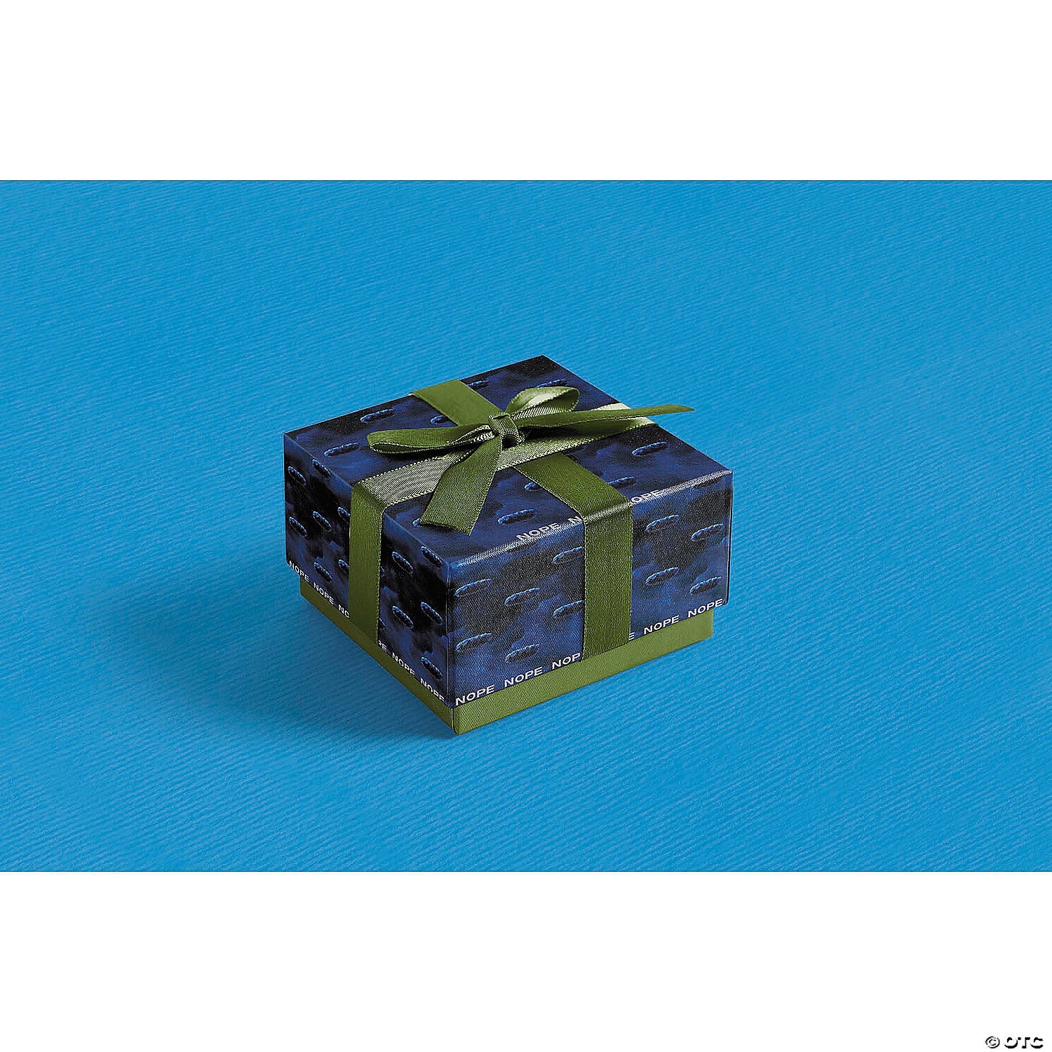 nope& 8482 cloud blue & white printed wrapping paper~masfus167-a02