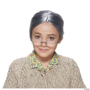 kids gray old lady wig~mr172085