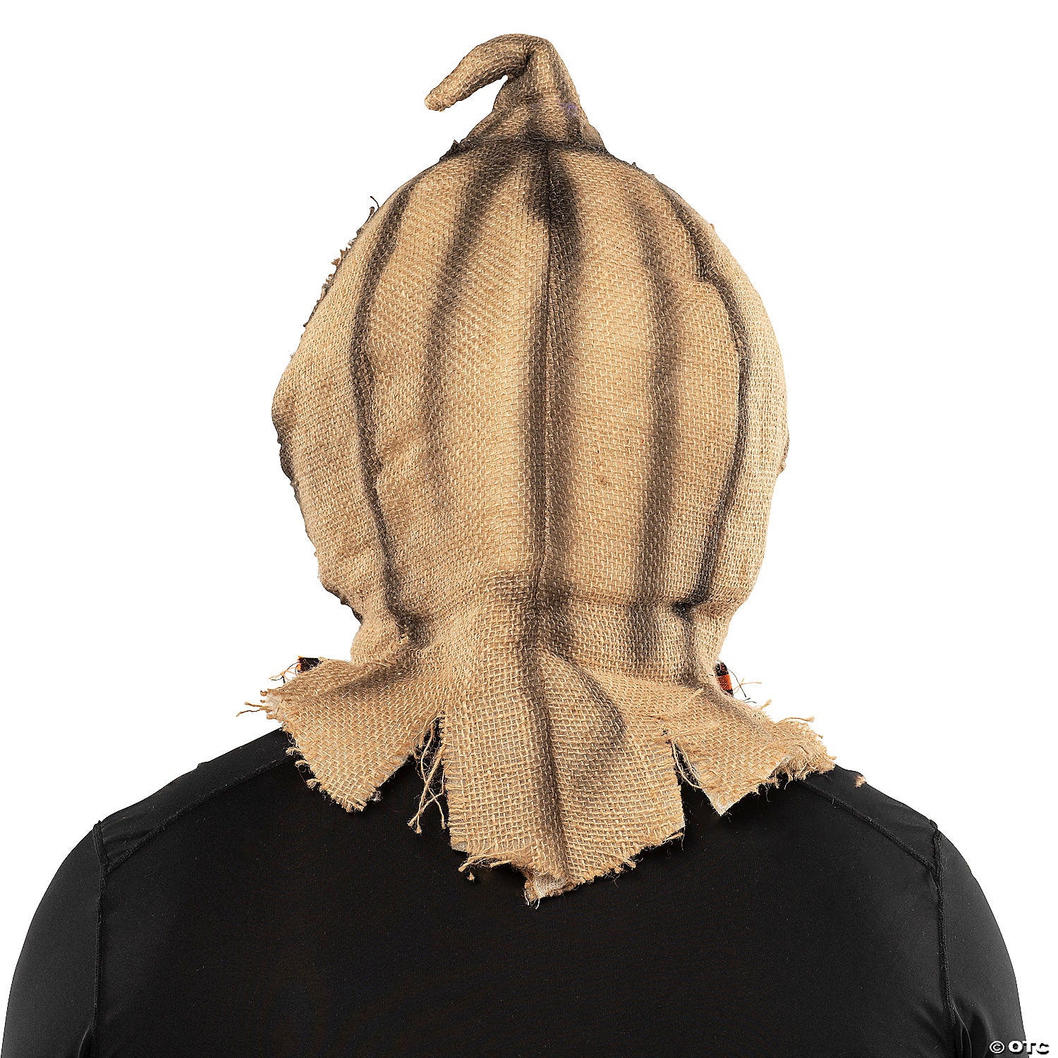 adults scarecrow pumpkin head halloween mask with bowtie & 8211 one size~mcsph005-a01