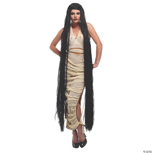adults black straight extra long wig~mr176006