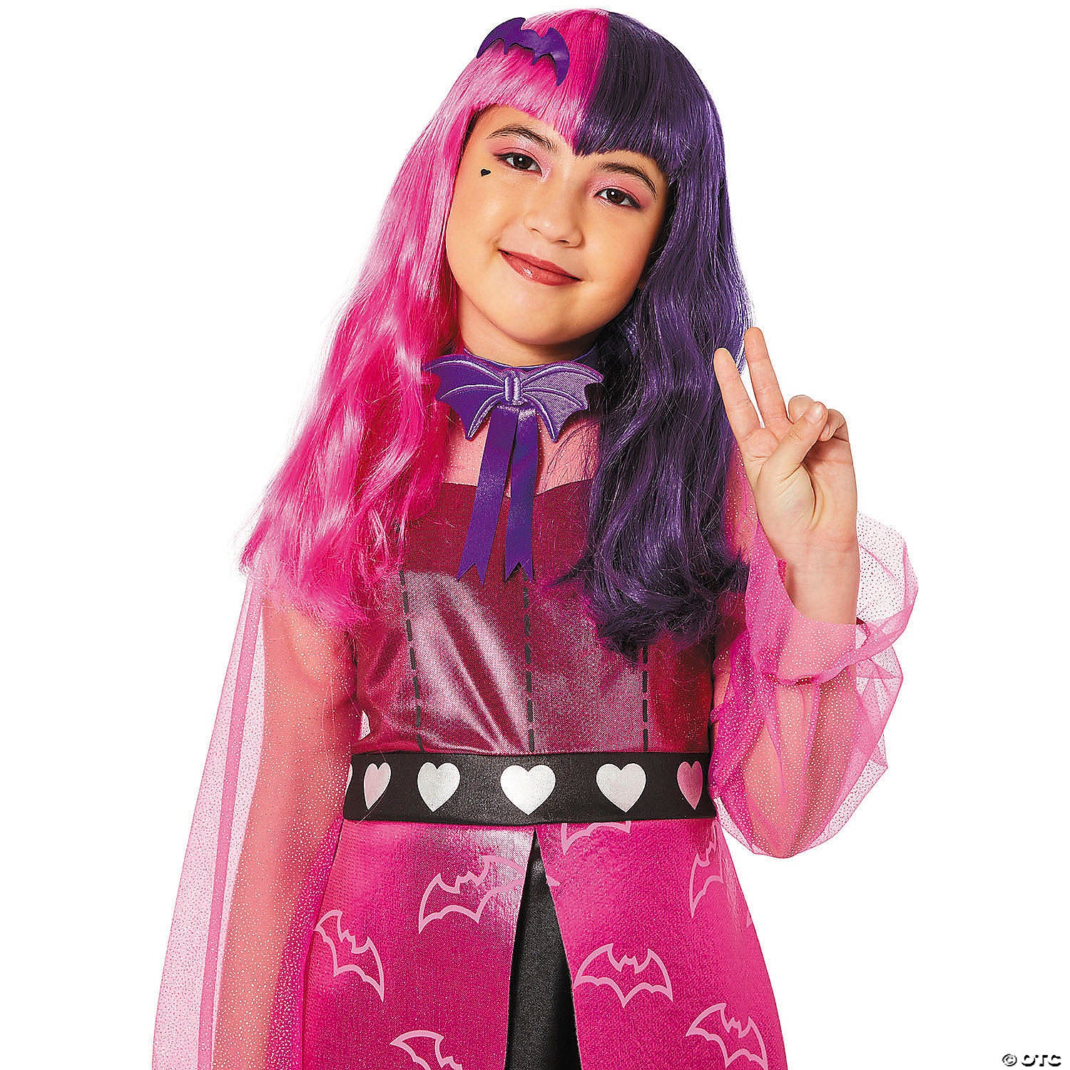 kids monster high& 8482 draculaura polyester wig~fw92361d