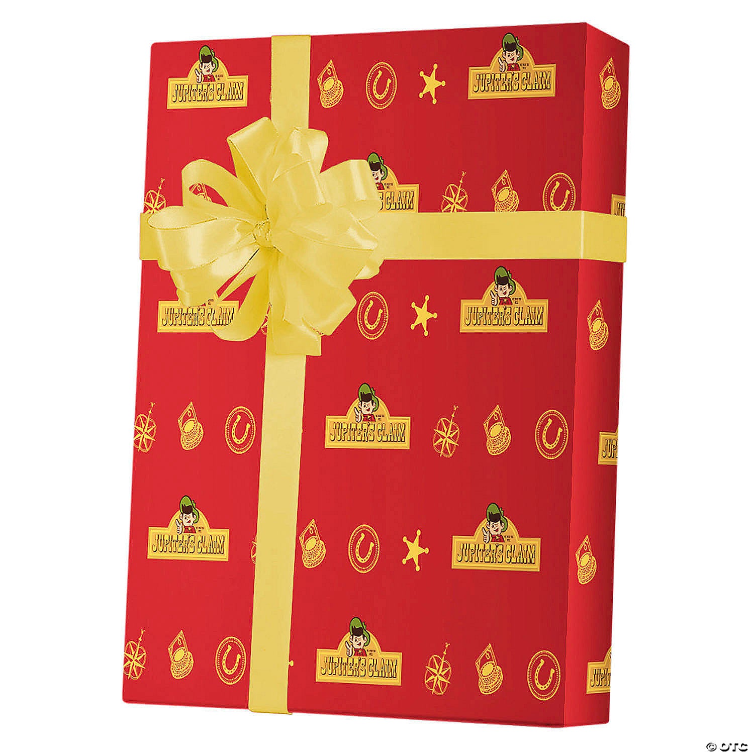 nope& 8482 jupiter s claim red & yellow wrapping paper~masfus168