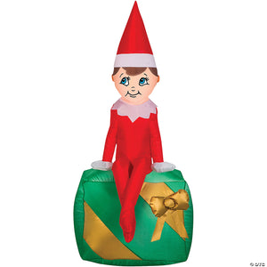 42 elf on present airblown outdoor yard decoration~ss35847g