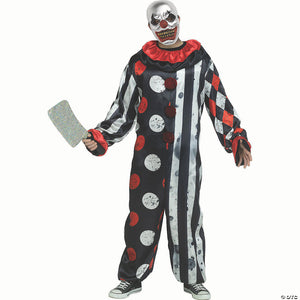 adults black white & red big top bling clown costume standard~fw134154