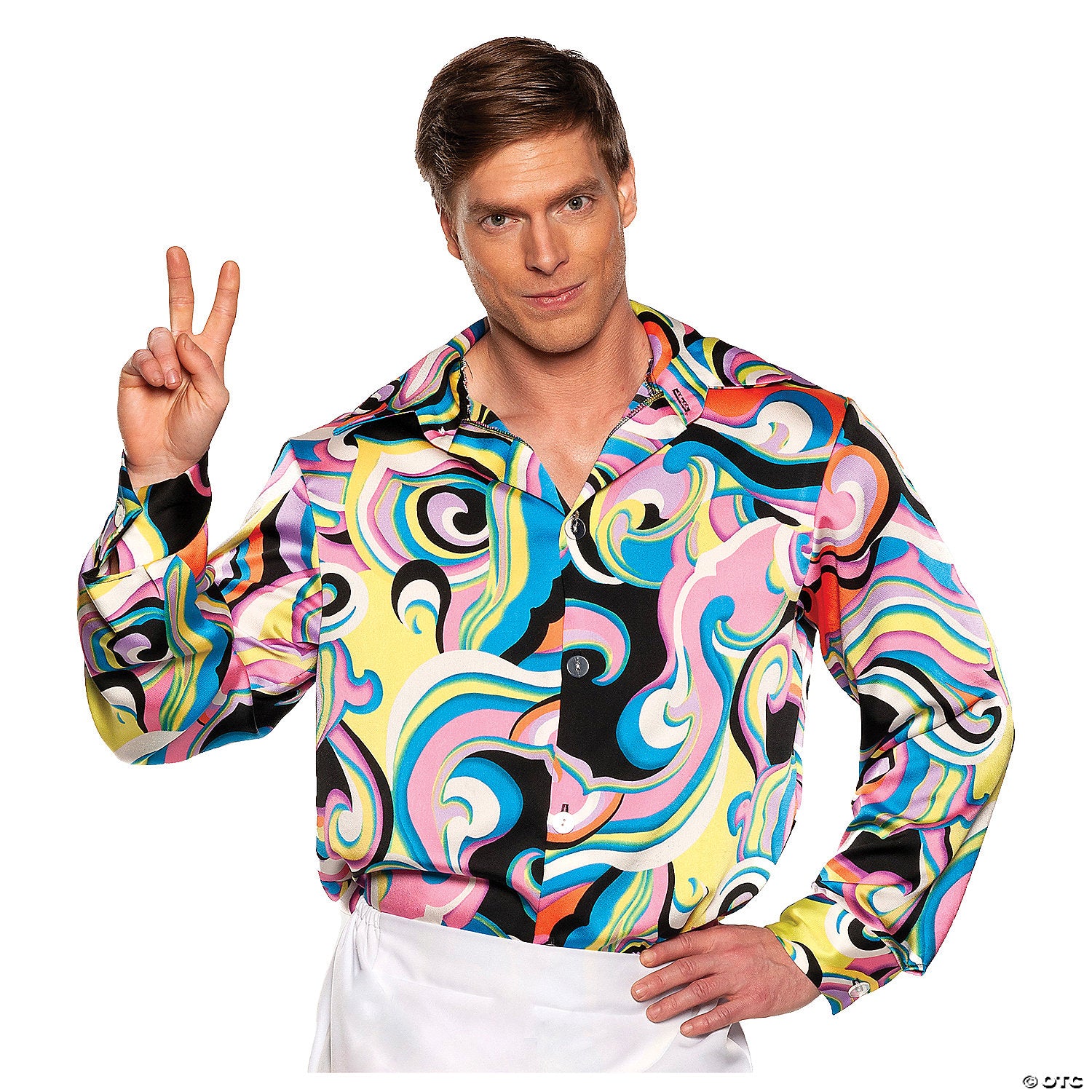 men s 60s multicolor costume shirt xxl~ur30704xxl