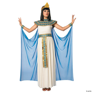women& 8217 s blue & white cleopatra costume medium~lf5058md