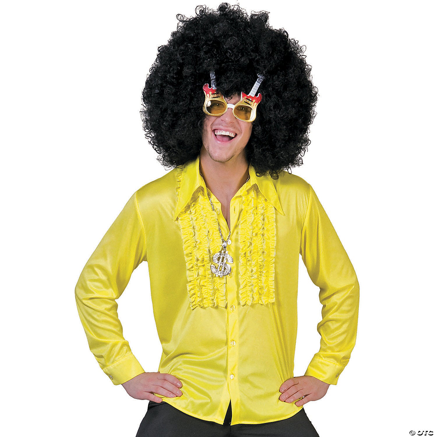 adult s yellow saturday night medium shirt~ff608310md