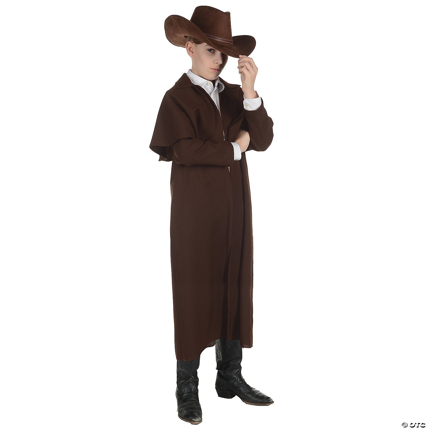 boy s wild west duster brown coat medium~ur27588md