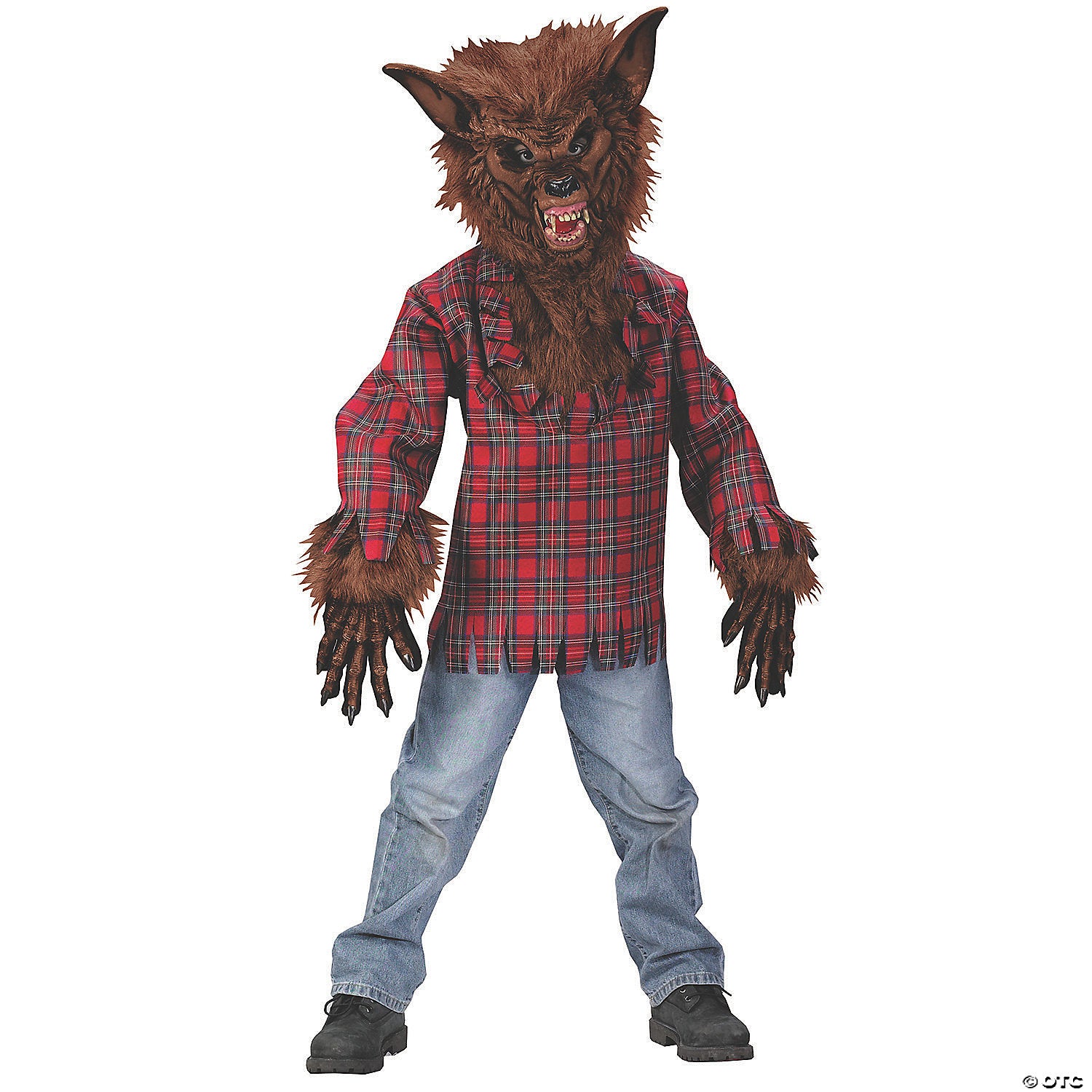 boy s brown werewolf costume large~fw5813brlg